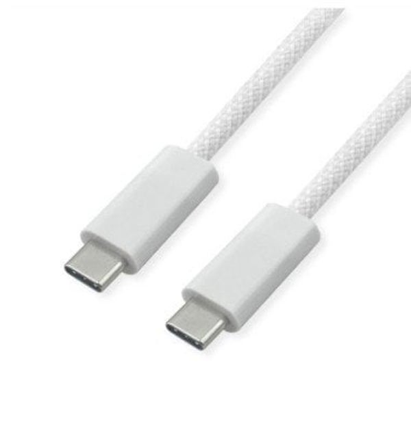 Καλώδιο ROLINE USB4 Gen3x2, με Emark, C-C, M/M, 240W, λευκό, 2 m