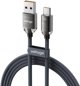 Voltage Καλώδιο USB-A σε USB-C PureCrystal 66W, 100cm, Μαύρο