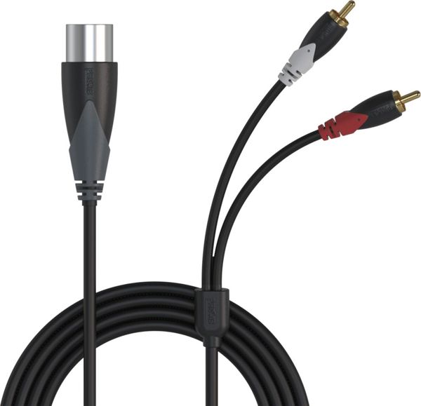 Καλώδιο Procab XLR - RCA (Cinch) x2 1.5m μαύρο (CLA703/1.5)