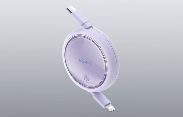 Καλώδιο USB Baseus Καλώδιο USB Baseus Free2Pull USB-C do iP 20W 1m (μωβ)