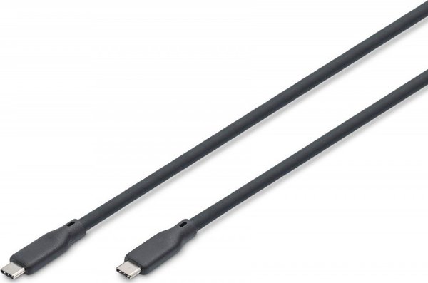 Καλώδιο Digitus USB-C σε USB-C, 20 Gb/s, Σιλικόνης, 2 m, Μαύρο