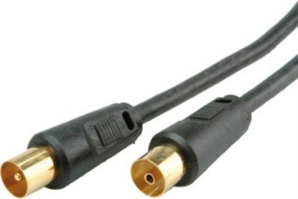 Καλώδιο κεραίας τηλεόρασης 100dB M/F, μαύρο, 3,0 m
