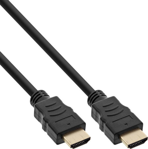 Καλώδιο InLine 50 τεμ. Συσκευασία χύμα InLine® HDMI Υψηλής Ταχύτητας με Ethernet αρσενικό προς αρσενικό επιχρυσωμένο μαύρο 1μ