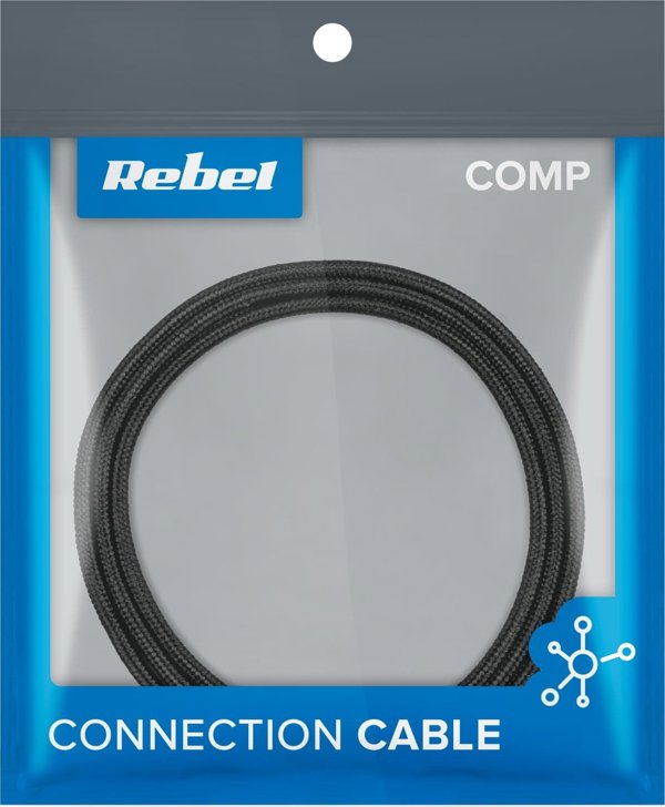 Καλώδιο USB Rebel USB-A - Lightning 1 m Μαύρο (RB-6002-100-B)