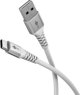 Goobay Καλώδιο USB-A σε USB-C Υφασμάτινο 2.0, Σούπερ Μαλακό, Μεταλλικές Συνδέσεις, 2m, Λευκό
