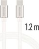 Swissten Καλώδιο USB-C σε USB-C, 1.2m, Λευκό (SWI-QU-TYPC-TYPC-SI)
