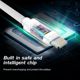 Swissten Καλώδιο USB-C σε USB-C, 1.2m, Λευκό (SWI-QU-TYPC-TYPC-SI)