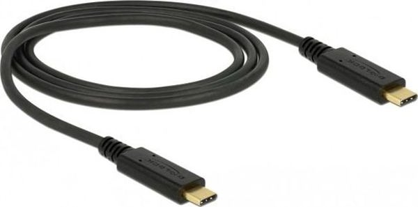 Καλώδιο USB Delock USB-C - USB-C 1 m Μαύρο (83661)