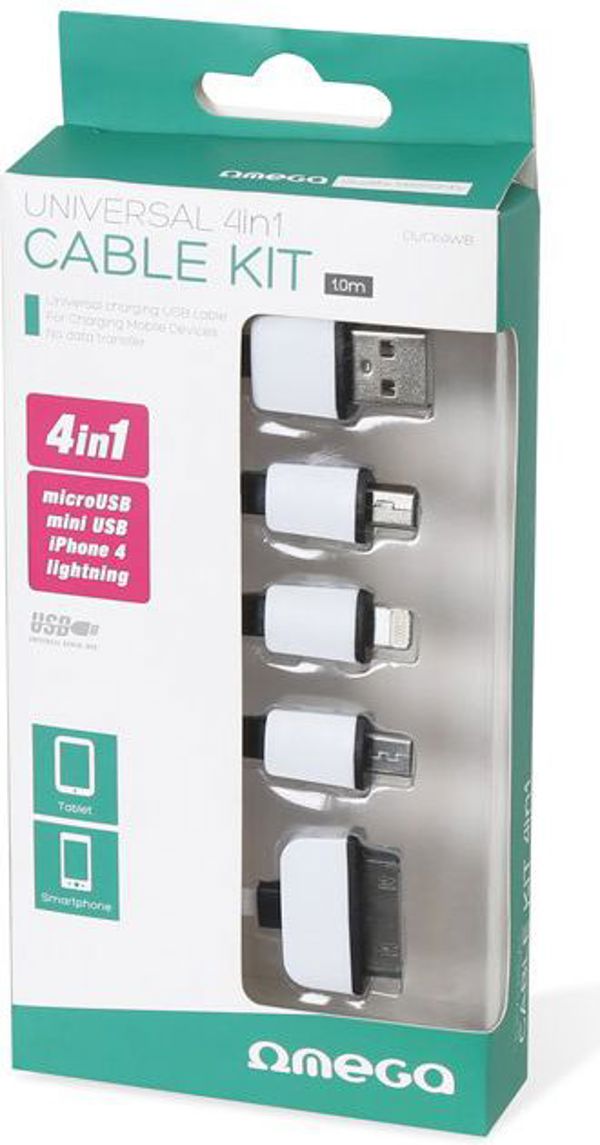 Καλώδιο USB Omega USB-A - 1 m Μαύρο (OUCK4WB)
