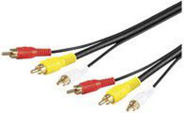 Καλώδιο MicroConnect RCA (Cinch) x3 - RCA (Cinch) x3 10m μαύρο (AVDD10G)