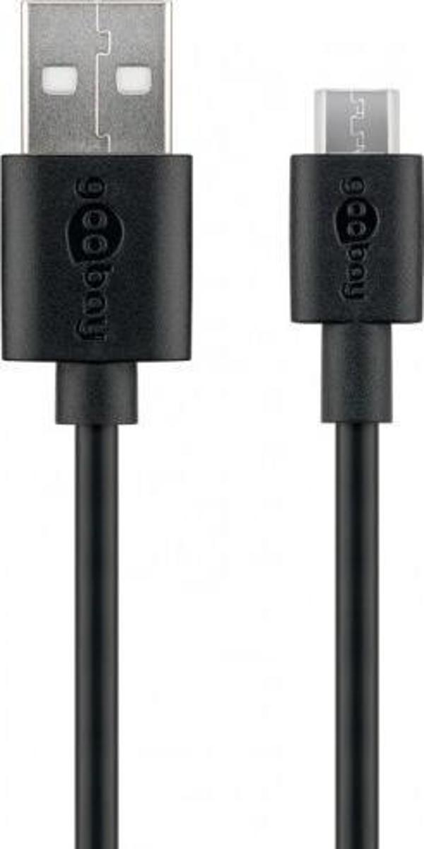 Καλώδιο Goobay USB-A σε microUSB 2.0, 0.5m, Μαύρο