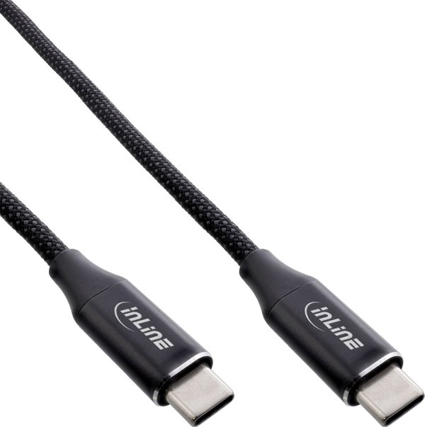 Καλώδιο USB InLine InLine® Μαγνητικό καλώδιο USB-C, USB-C αρσενικό/αρσενικό, 100W, μαύρο, 2μ