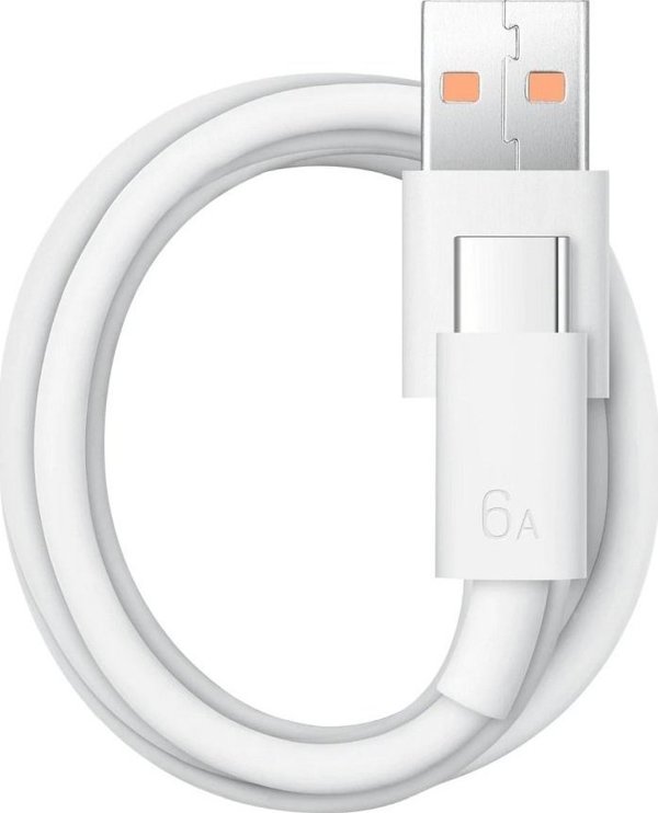 Techonic Καλώδιο USB-A σε USB-C HUAWEI SuperCharge 6A 66W - Λευκό