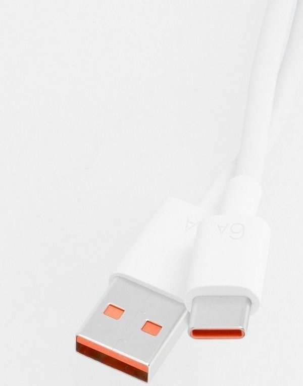 Techonic Καλώδιο USB-A σε USB-C HUAWEI SuperCharge 6A 66W - Λευκό