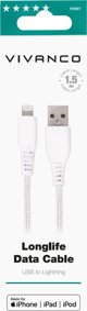 Καλώδιο USB Vivanco Vivanco καλώδιο USB - Lightning 1.5m, λευκό (61687)