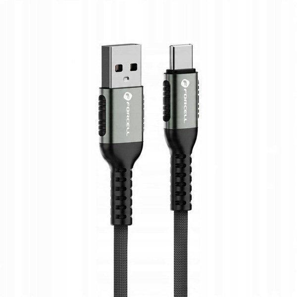 Καλώδιο USB A σε USB C FORCELL F-Energy QC4.0 3A 66W Cafule 0,25 m C256 μαύρο