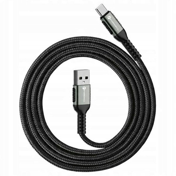 Καλώδιο USB A σε USB C FORCELL F-Energy QC4.0 3A 66W Cafule 0,25 m C256 μαύρο