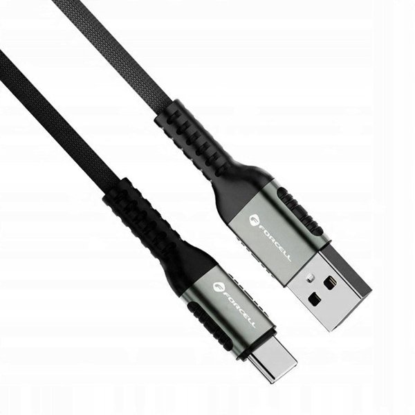 Καλώδιο USB A σε USB C FORCELL F-Energy QC4.0 3A 66W Cafule 0,25 m C256 μαύρο