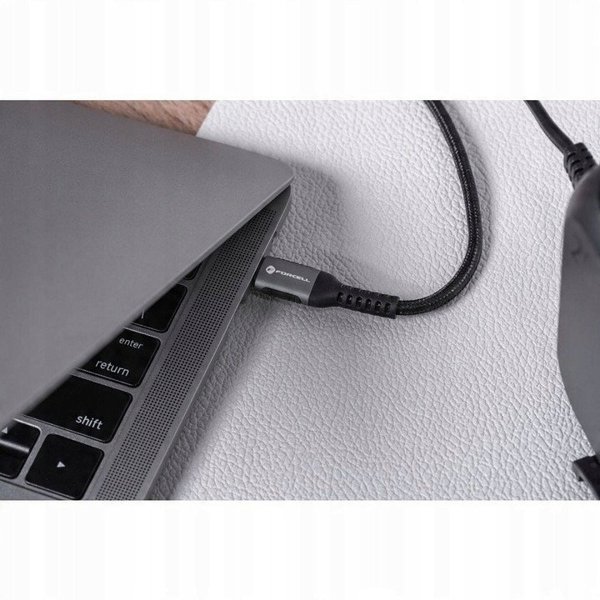 Καλώδιο USB A σε USB C FORCELL F-Energy QC4.0 3A 66W Cafule 0,25 m C256 μαύρο