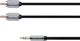 Kruger&Matz Καλώδιο Ήχου Jack 3.5mm σε 2x RCA, 3m, Ασημί (KM0311)