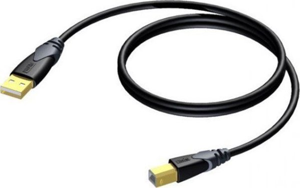 Καλώδιο USB Procab CLD610/1.5, USB-A σε USB-B, 1.5m, Μαύρο