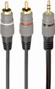 Gembird Jack 3,5mm - καλώδιο RCA (Cinch) x2 1,5m γκρι (CCA-352-1,5M) 10577152 8716309104760