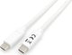Καλώδιο USB Equip USB-C - USB-C 1 m Λευκό (128361)