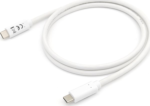 Καλώδιο USB Equip USB-C - USB-C 1 m Λευκό (128361)