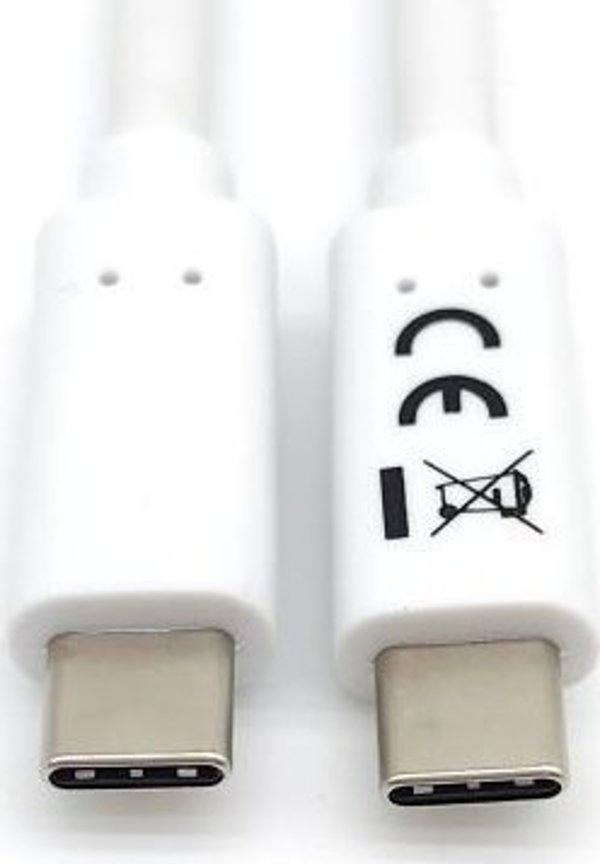 Καλώδιο USB Equip USB-C - USB-C 1 m Λευκό (128361)