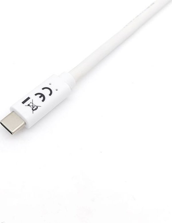 Καλώδιο USB Equip USB-C - USB-C 1 m Λευκό (128361)