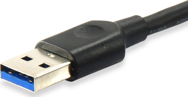 Kabel USB Equip USB-A - USB-C 0.5 m Czarny (128345)