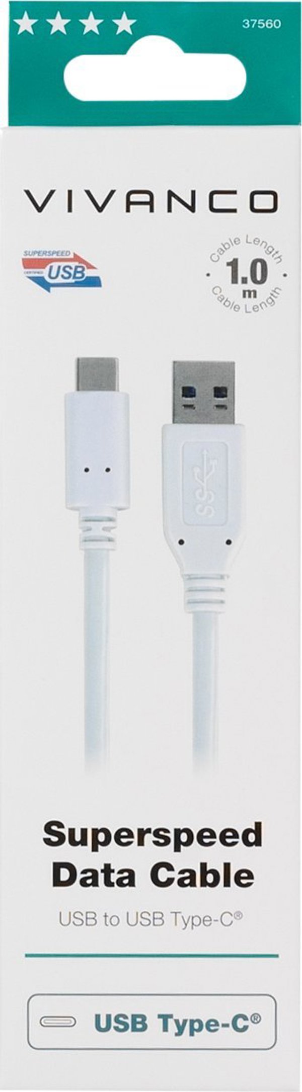 Καλώδιο USB Vivanco Vivanco καλώδιο USB-C - USB 3.1 1m (37560)