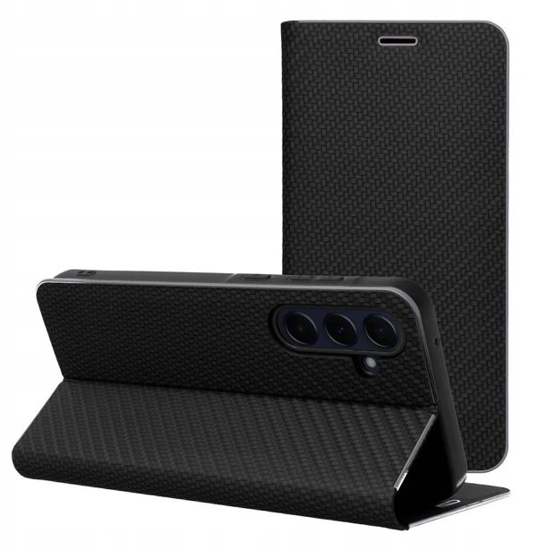 Kabura LUNA Book Carbon do SAMSUNG A17 czarny