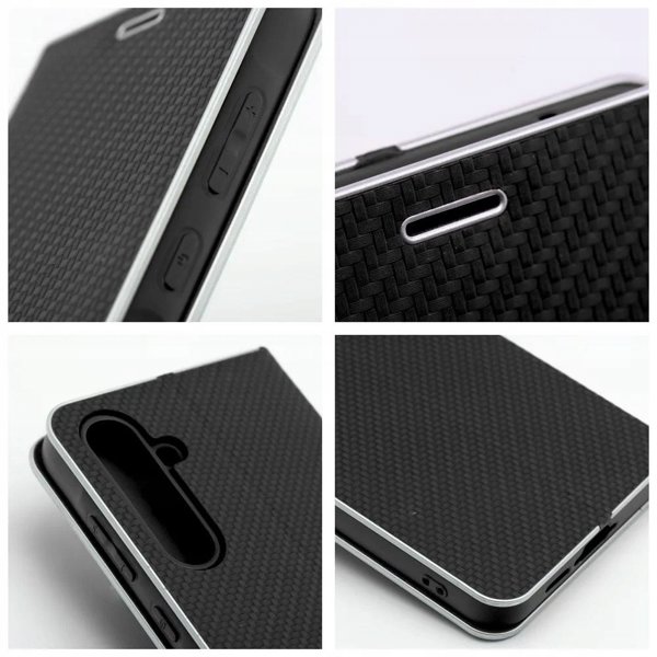 Kabura LUNA Book Carbon do SAMSUNG A17 czarny