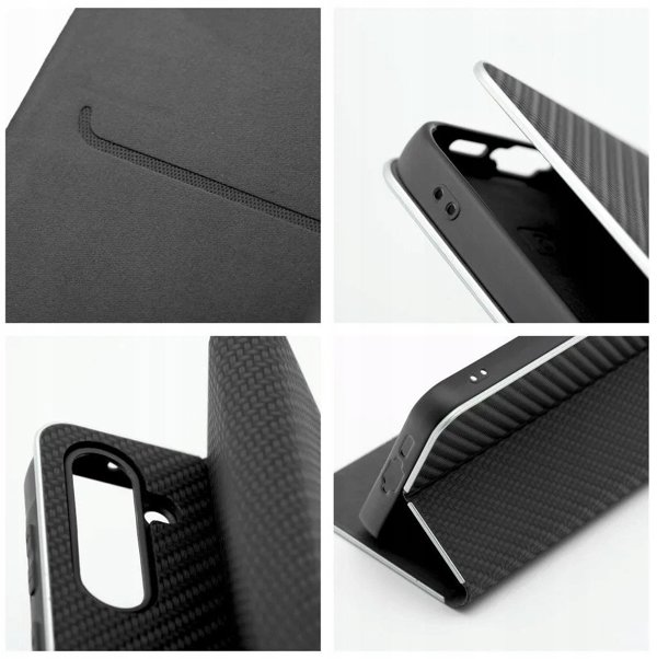 Kabura LUNA Book Carbon do SAMSUNG A17 czarny