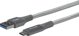 Καλώδιο USB eStuff USB-C - USB-A 1 m Γκρι (ES605151)