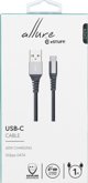 Καλώδιο USB eStuff USB-C - USB-A 1 m Γκρι (ES605151)