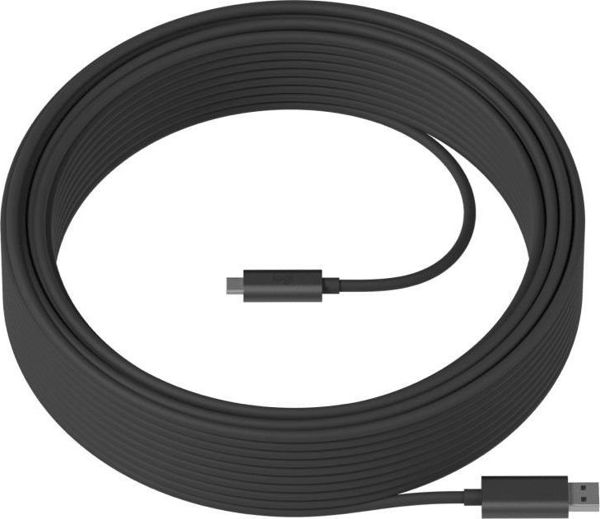 Καλώδιο USB Logitech USB-A - USB-C 10 m Μαύρο (939-001799)