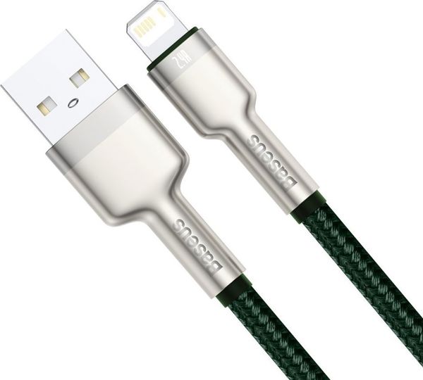 Καλώδιο USB Baseus USB-A - Lightning 2 m Πράσινο (baseus_20210316155025)