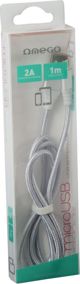 Καλώδιο USB Omega USB-A - 1 m Ασημί (OUFBB3MBOXS)