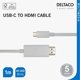Καλώδιο Deltaco USB-C - HDMI καλώδιο DELTACO 4K UHD, επιχρυσωμένες συνδέσεις, 1m, λευκό / R00140020