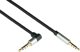 PYTHON Καλώδιο Ήχου 4-Πολικό, Γωνιακό Βύσμα, 3.5mm Jack, Μαύρο, 0,5m