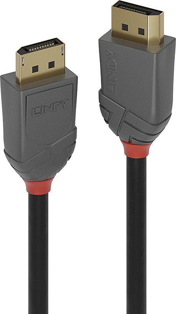 Lindy Anthra Καλώδιο DisplayPort σε DisplayPort 15m, Γκρι, 4002888364874