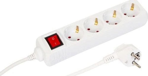 MicroConnect Καλώδιο Τροφοδοσίας MC-GRU00415WS Διακλαδωτής, 4 Θέσεις, 1.5m, Λευκό