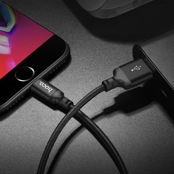 Kabel USB Hoco USB-A - Lightning 1 m Czarny (48745)