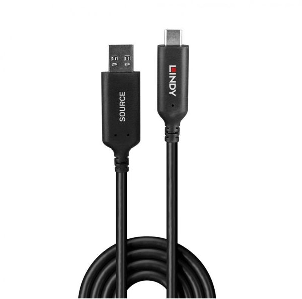 Καλώδιο Lindy 43397 USB USB 3.2 Gen 1 (3.1 Gen 1) 50 m USB A USB C Μαύρο
