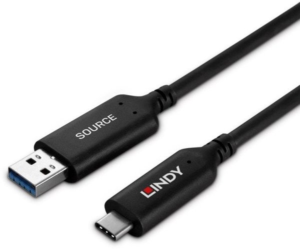Καλώδιο Lindy 43397 USB USB 3.2 Gen 1 (3.1 Gen 1) 50 m USB A USB C Μαύρο