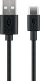 Καλώδιο USB Goobay USB-A - USB-C Μαύρο (4040849386756)