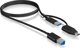 Καλώδιο USB Icy Box USB-B - USB-C + USB-A 1 m Μαύρο (IB-CB032)