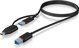 Καλώδιο USB Icy Box USB-B - USB-C + USB-A 1 m Μαύρο (IB-CB032)